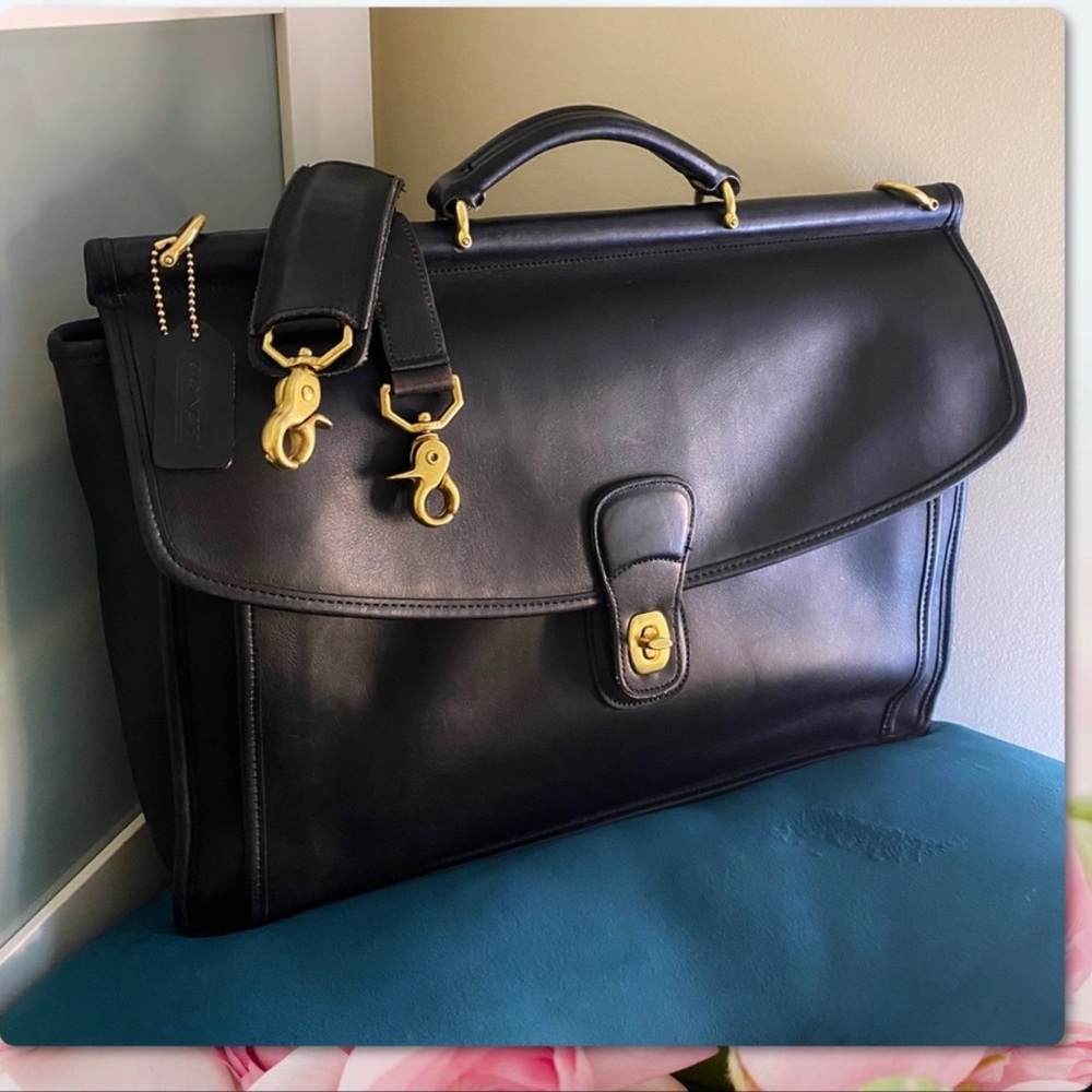 VINTAGE COACH BLACK BEEKMAN BRIEFCASE 5266 - Picture 9 of 16